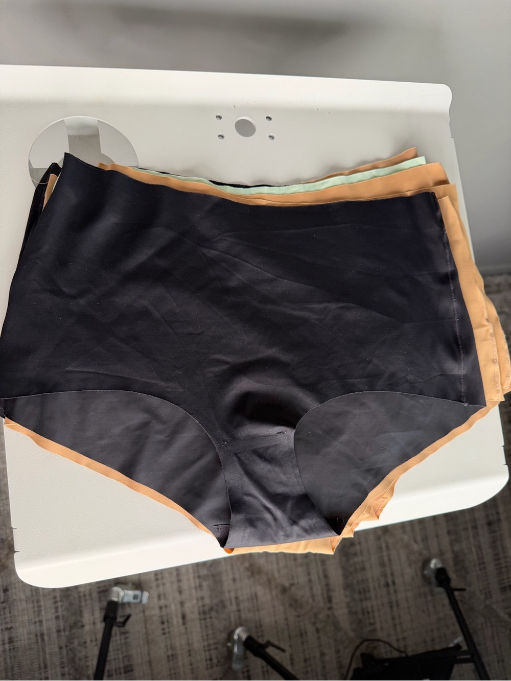 SKIMS Seamless High-Waist Briefs in Black, Tan & Mint